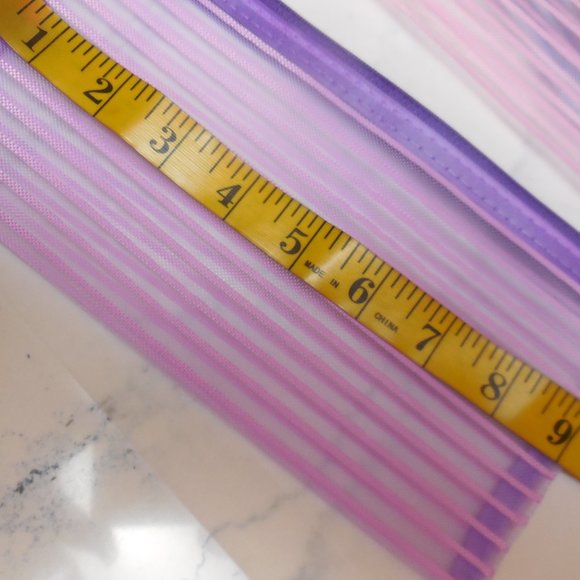 Cosmetic Pouch set of 5 travel makeup toiletry bag see-through 9" x 4.5" - Picture 6 of 6